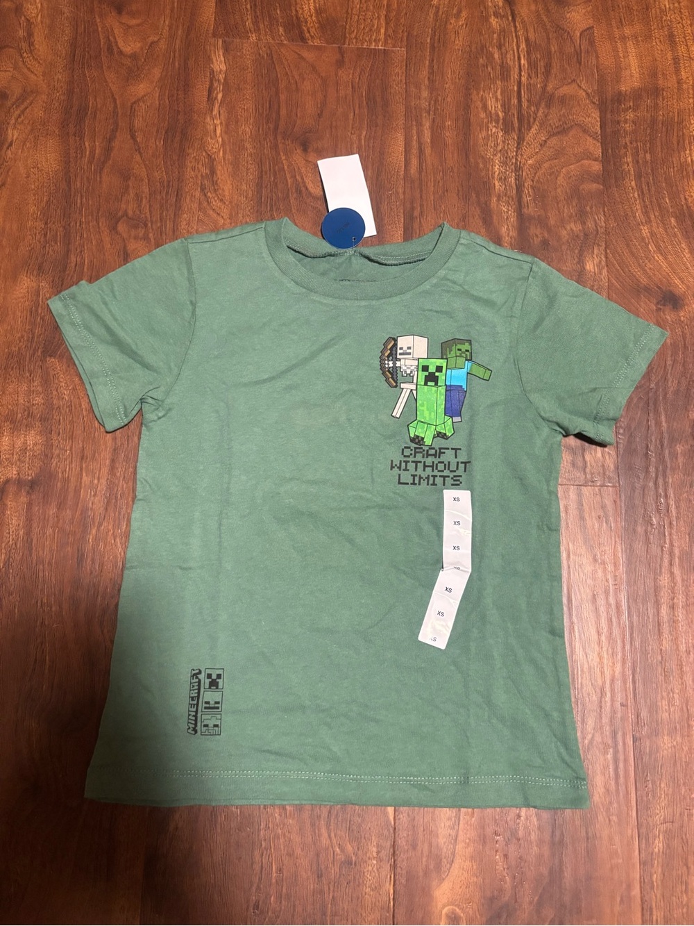 Minecraft Boys’ “Craft Without Limits” Graphic Short Sleeve Shirt - Green XS